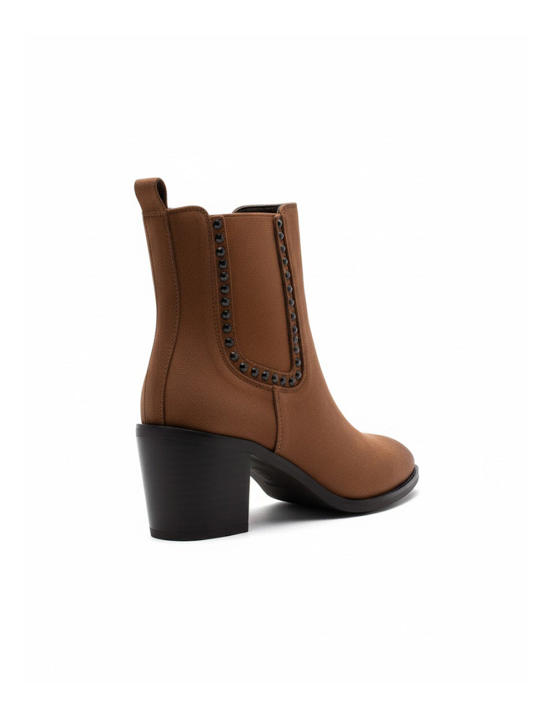 Botín Elásticos Pedrería AZAREY Mujer Marrón