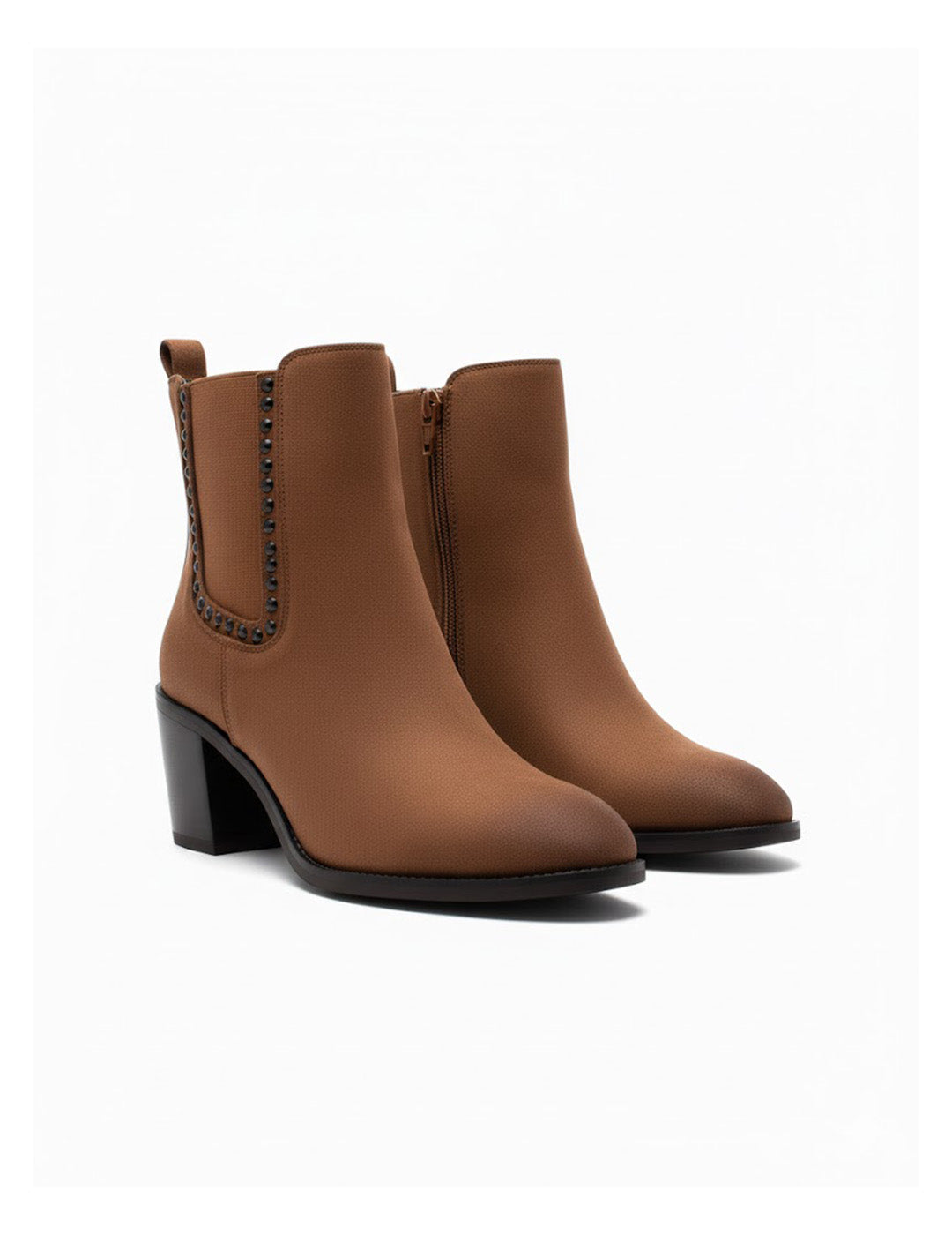 Botín Elásticos Pedrería AZAREY Mujer Marrón