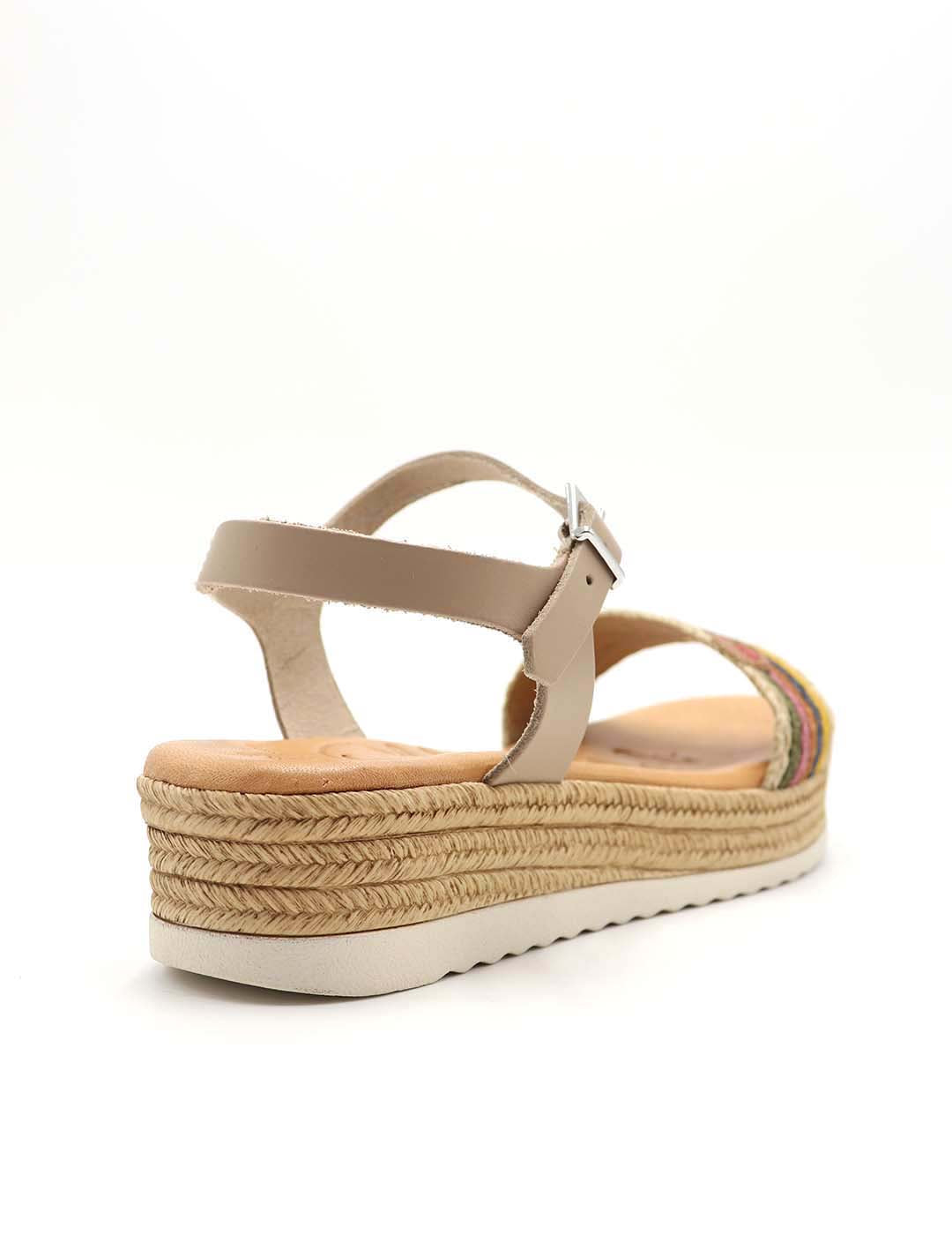 Sandalia OH! MY SANDALS Mujer Taupe / Multicolor